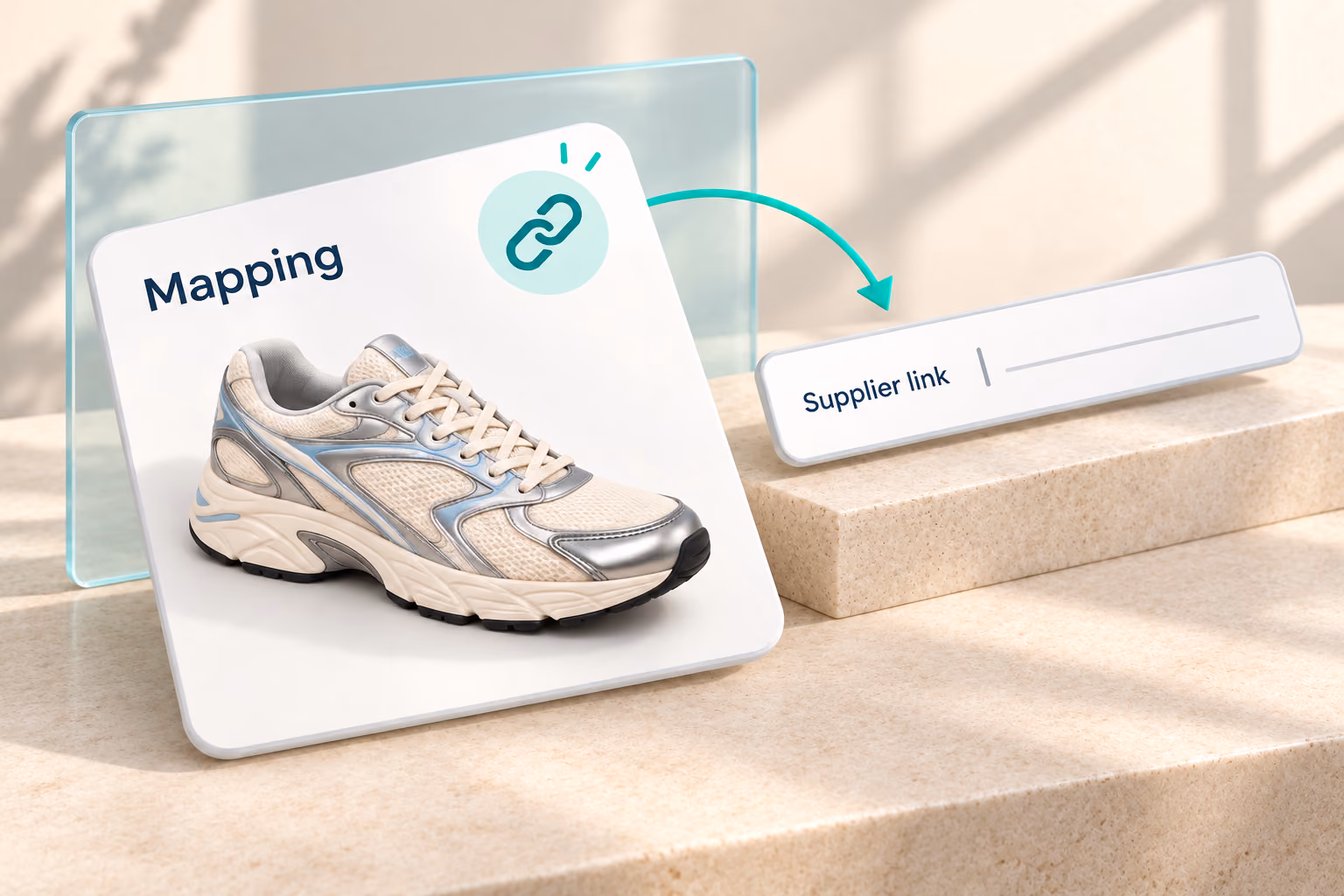 Open product mapping and add a supplier link.