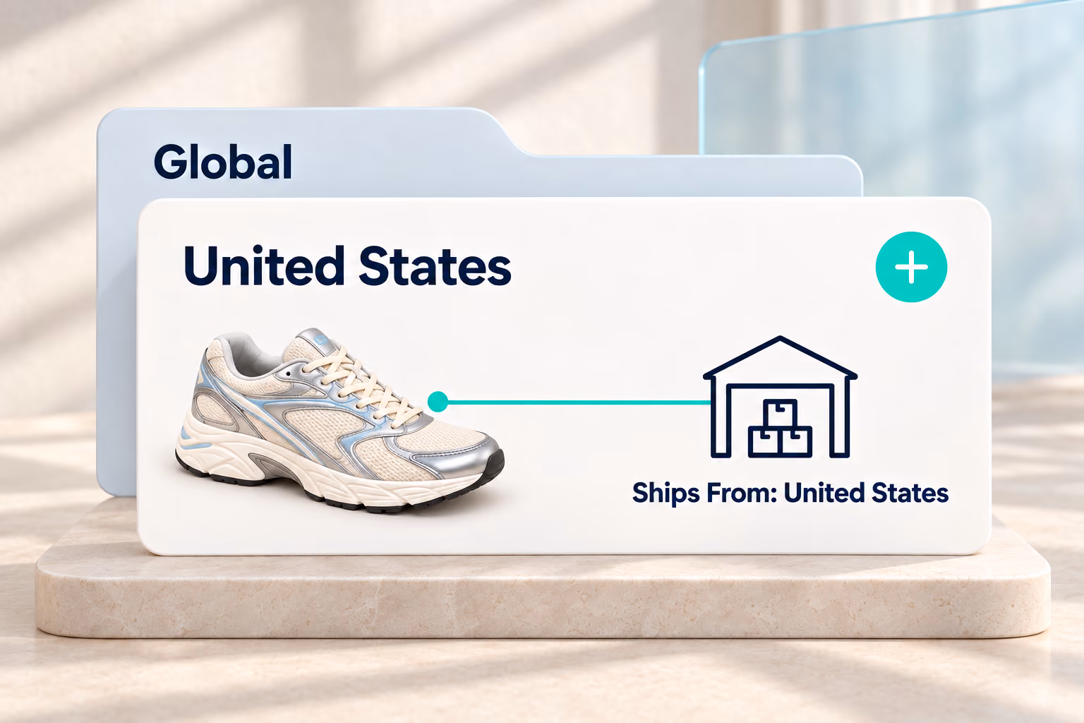 Add a United States country sheet and select a US Ships From variant.
