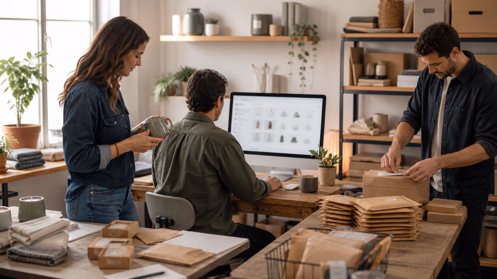 Ecommerce operator reviewing connected automation workflows
